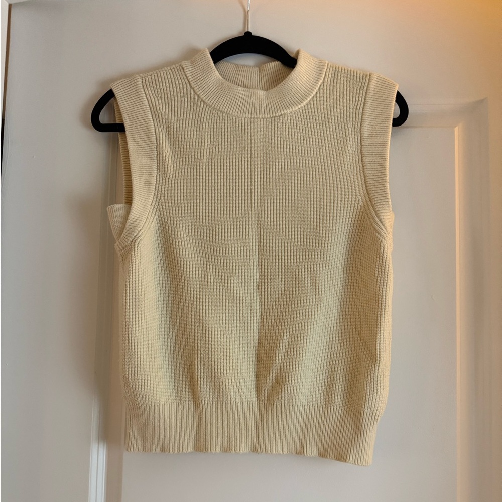A New Day Cream Sleeveless Sweater Vest